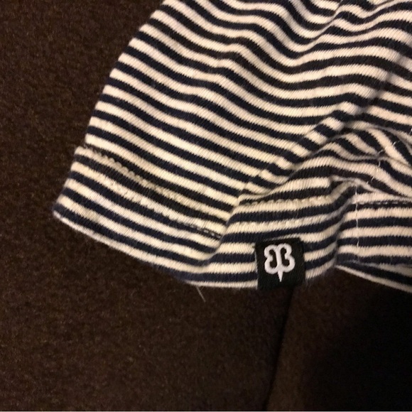 Betabrand Navy Blue White Striped Jersey Knit Dress Size S - Picture 3 of 5